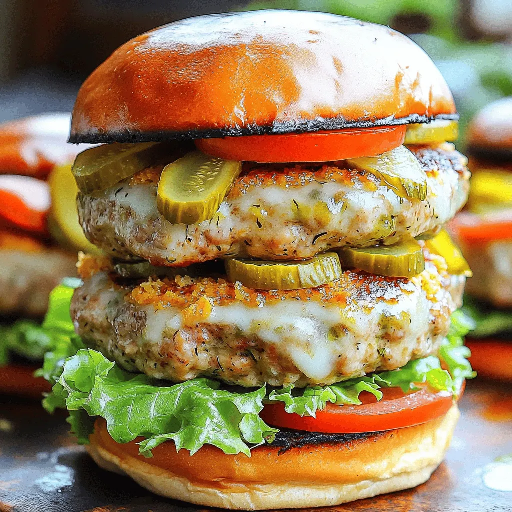 Eingelegte Truthahn-Burger gesunde Geschmacksexplosion