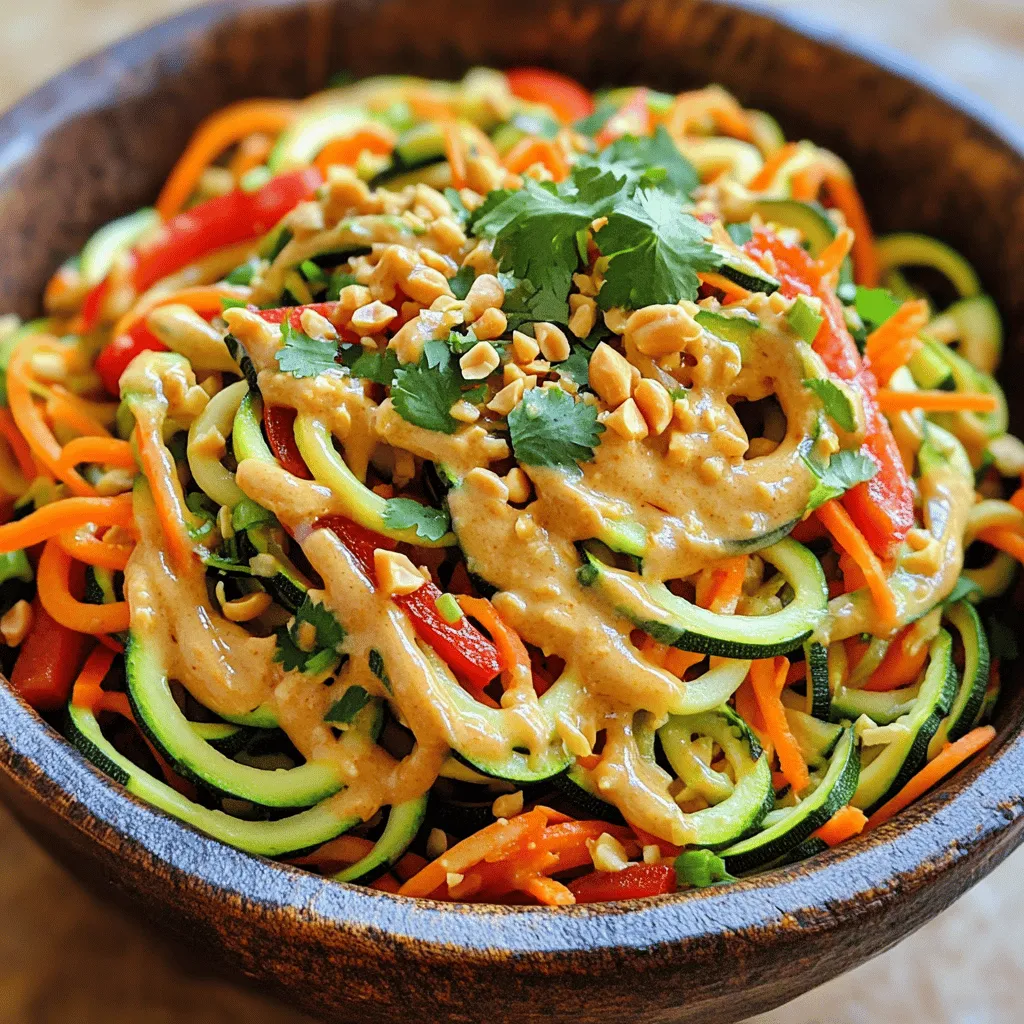 Thai Peanut Zucchini Noodles Einfach und Lecker Kochen