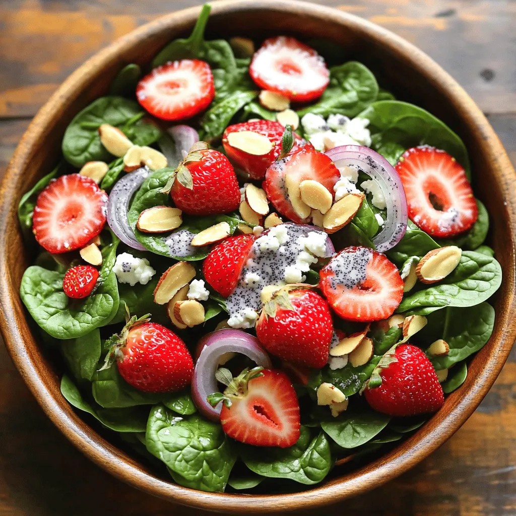 Strawberry Spinach Salad with Poppyseed Dressing Genießen