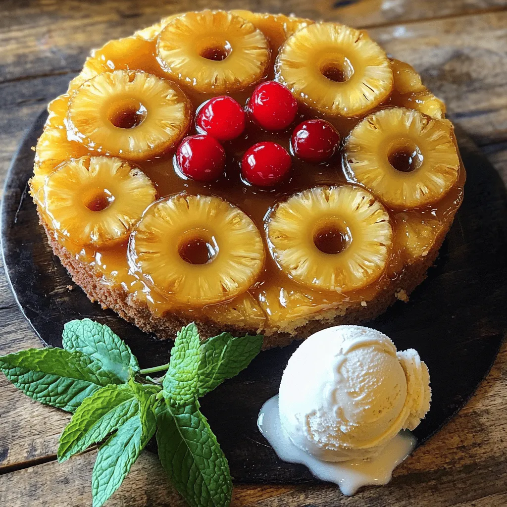 - 1 Dose Ananasscheiben (450 g) - 75 g geschmolzene Butter - 150 g brauner Zucker - 12 Maraschinokirschen