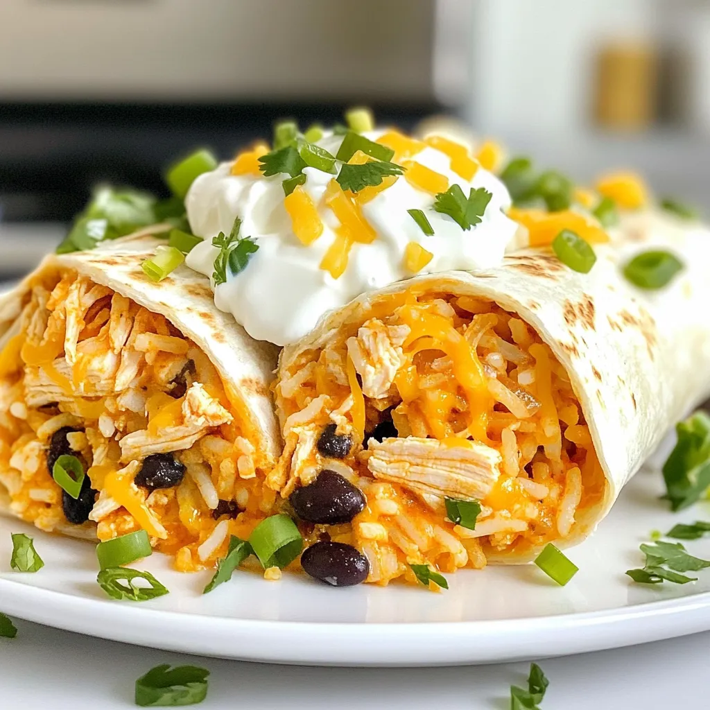 Buffalo Chicken Burritos Schnelle und köstliche Mahlzeit