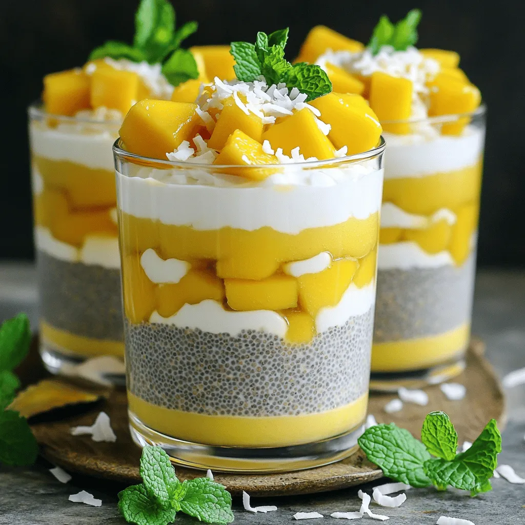 Mango Coconut Chia Pudding Lebendig und Nahrhaft