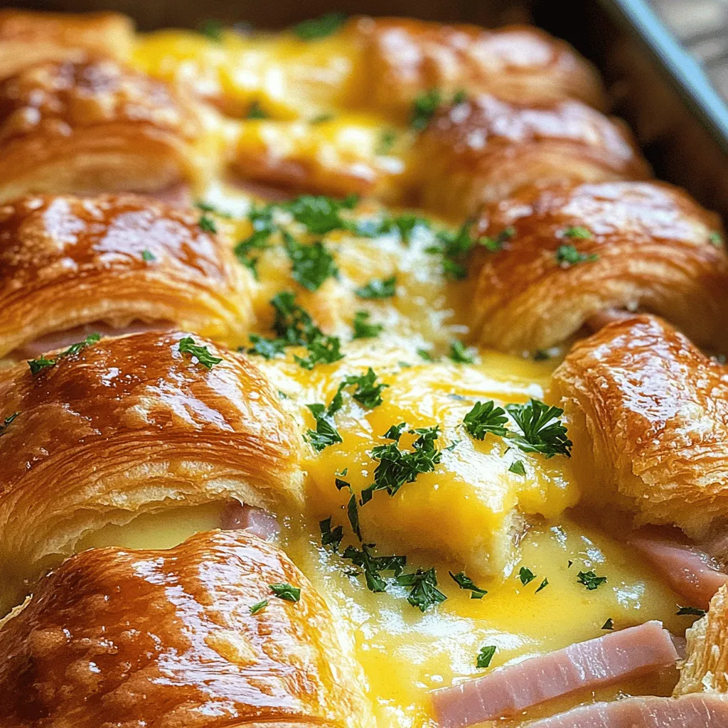 Herzhafter Ham and Cheese Croissant Bake Genuss