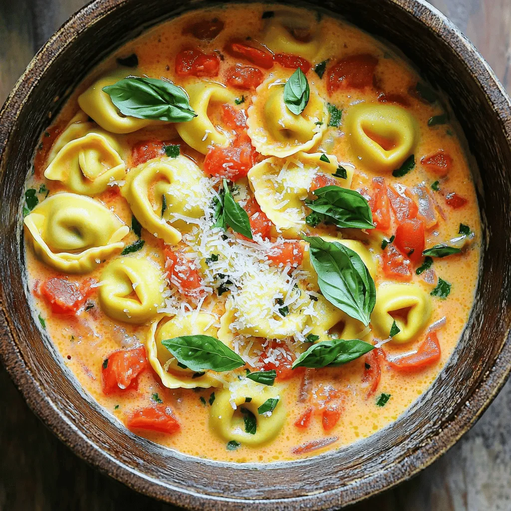One-Pot Creamy Tomato Basil Tortellini Einfaches Rezept