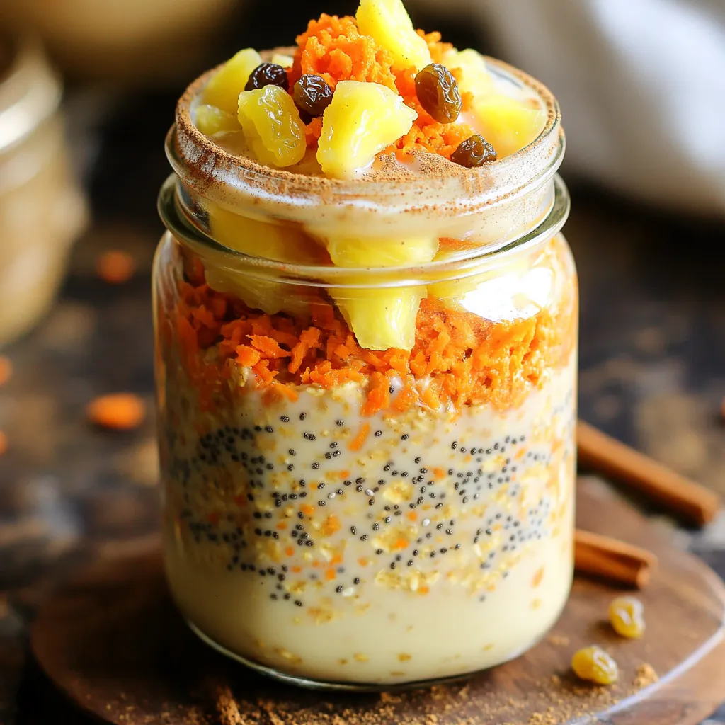 Carrot Cake Overnight Oats Gesunde Frühstücksidee
