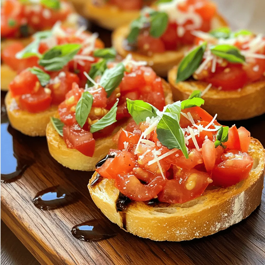 Frische Tomato Basil Bruschetta Einfache Zubereitung