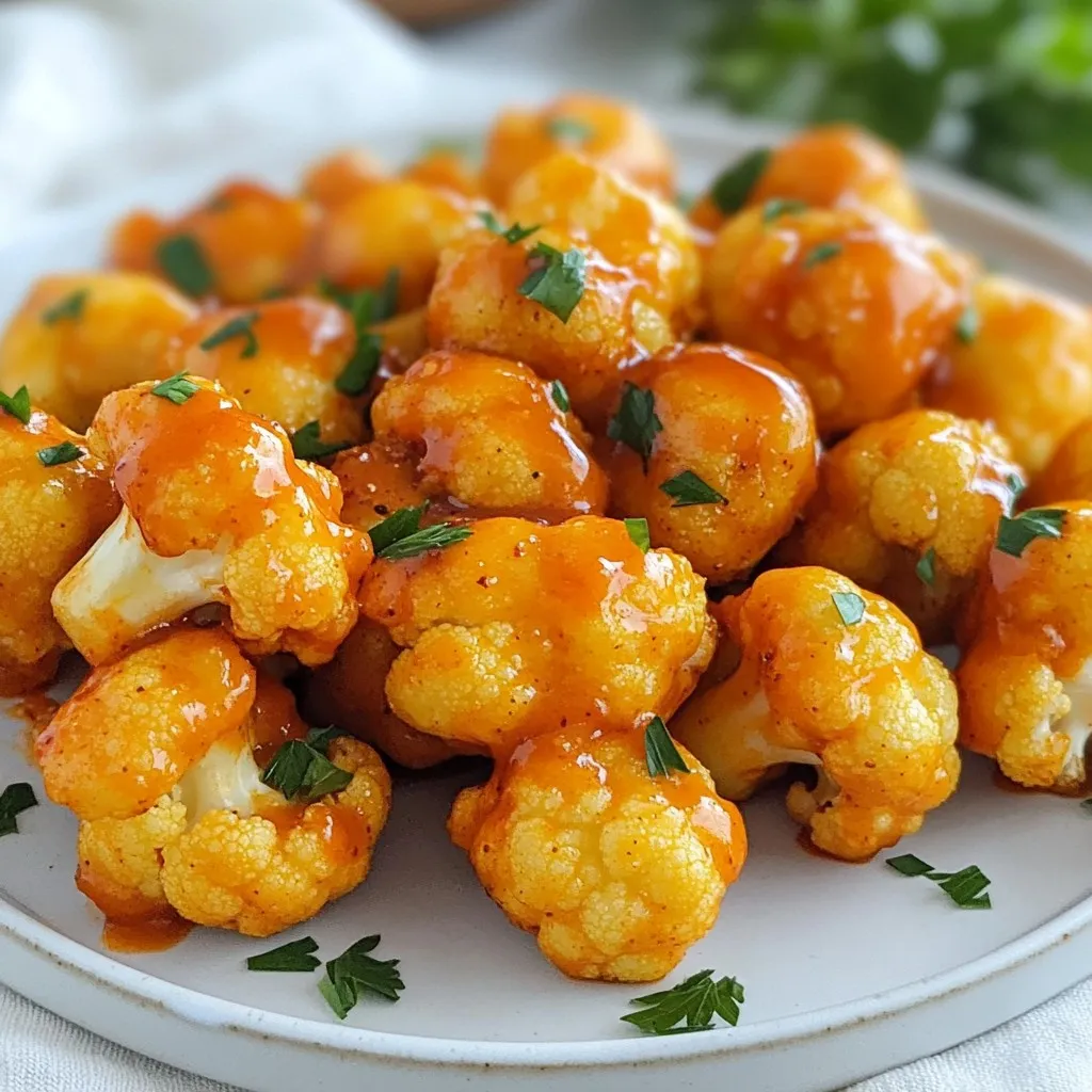 Air Fryer Buffalo Cauliflower Bites Einfaches Rezept