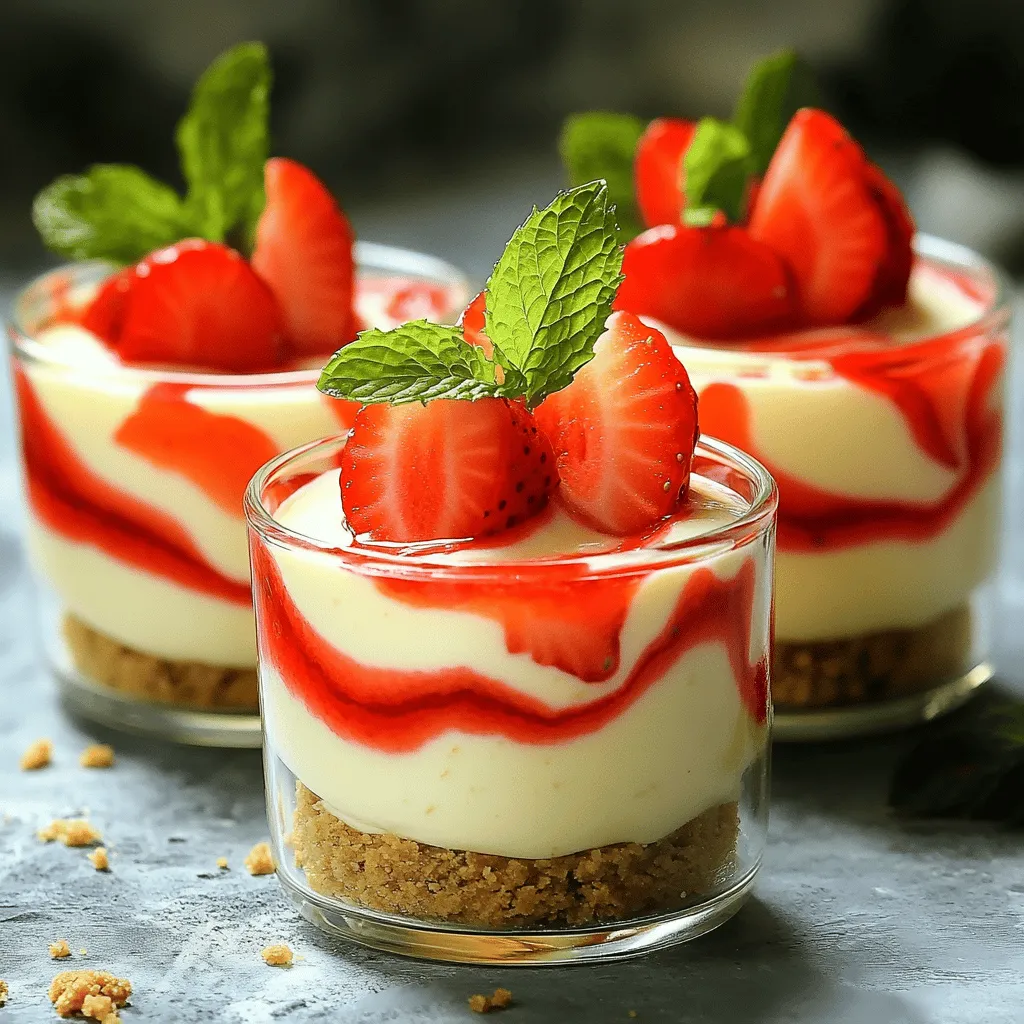 Für die No-Bake Strawberry Cheesecakes benötigst du: