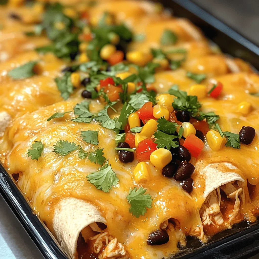 Einfache Chicken Enchiladas Schnelle und leckere Mahlzeit
