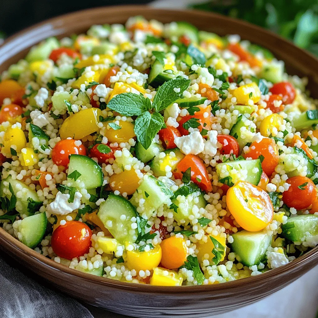 Lemon Herb Couscous Salad Frisch und Einfach Zubereiten