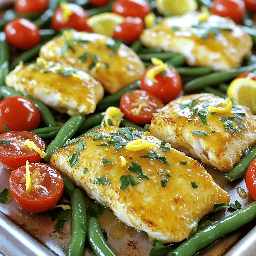 Knoblauchbutter Zitronen-Tilapia Blechgericht lecker