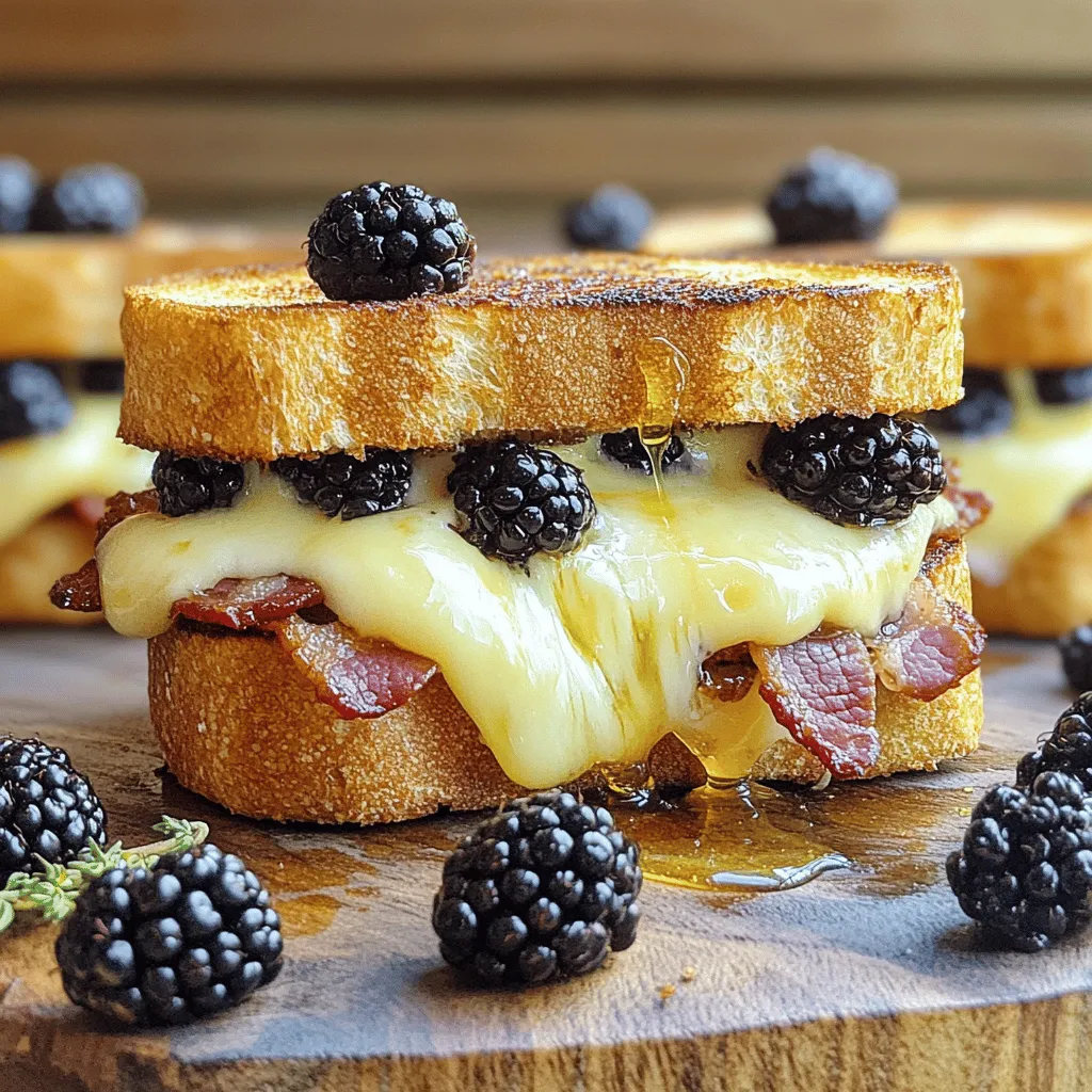 Brie, Bacon &#038; Blackberry Grilled Cheese Genuss Pur