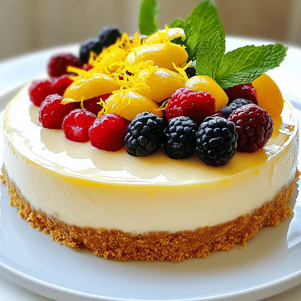 No-Bake Lemon Cheesecake Lecker und Einfach Rezept