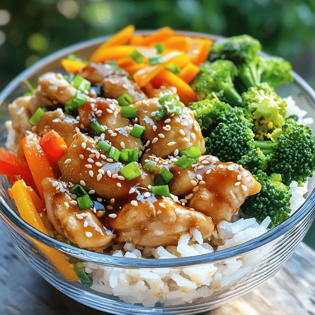 Teriyaki-Hühnchen-Schalen mit Reis Einfach und Lecker