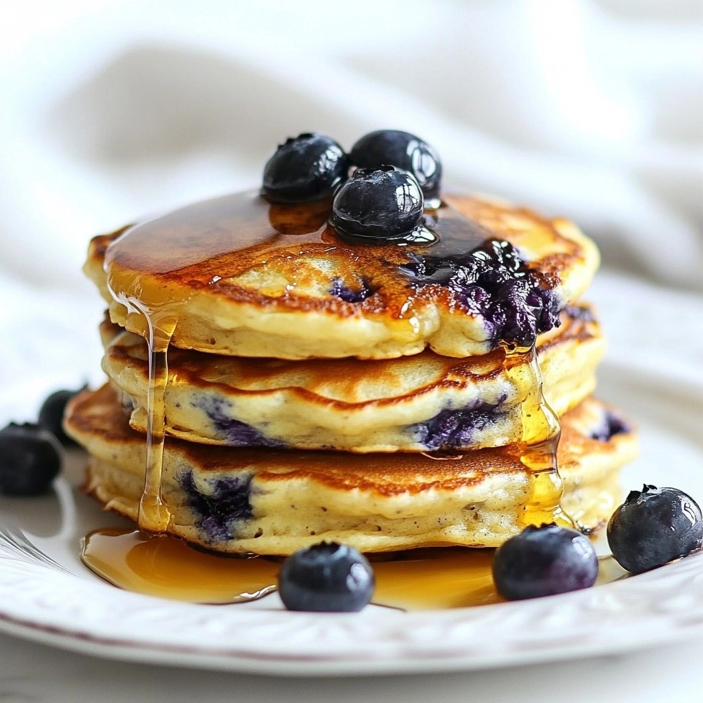 Fluffy Keto Blueberry Chia Seed Pancakes genießen
