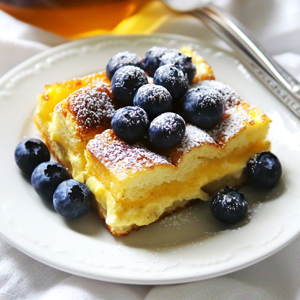 Blaubeer-Käsekuchen-Toast-Auflauf Genuss für alle