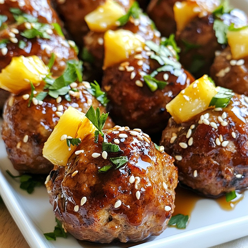Köstliche Ananas Teriyaki Fleischbällchen Rezept