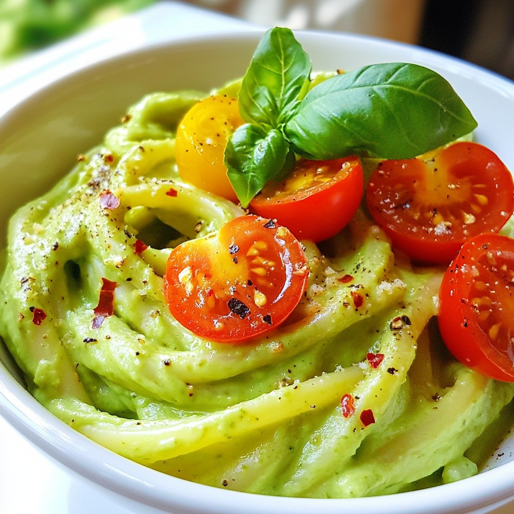 Cremige Avocado Pasta Schnelle und gesunde Mahlzeit