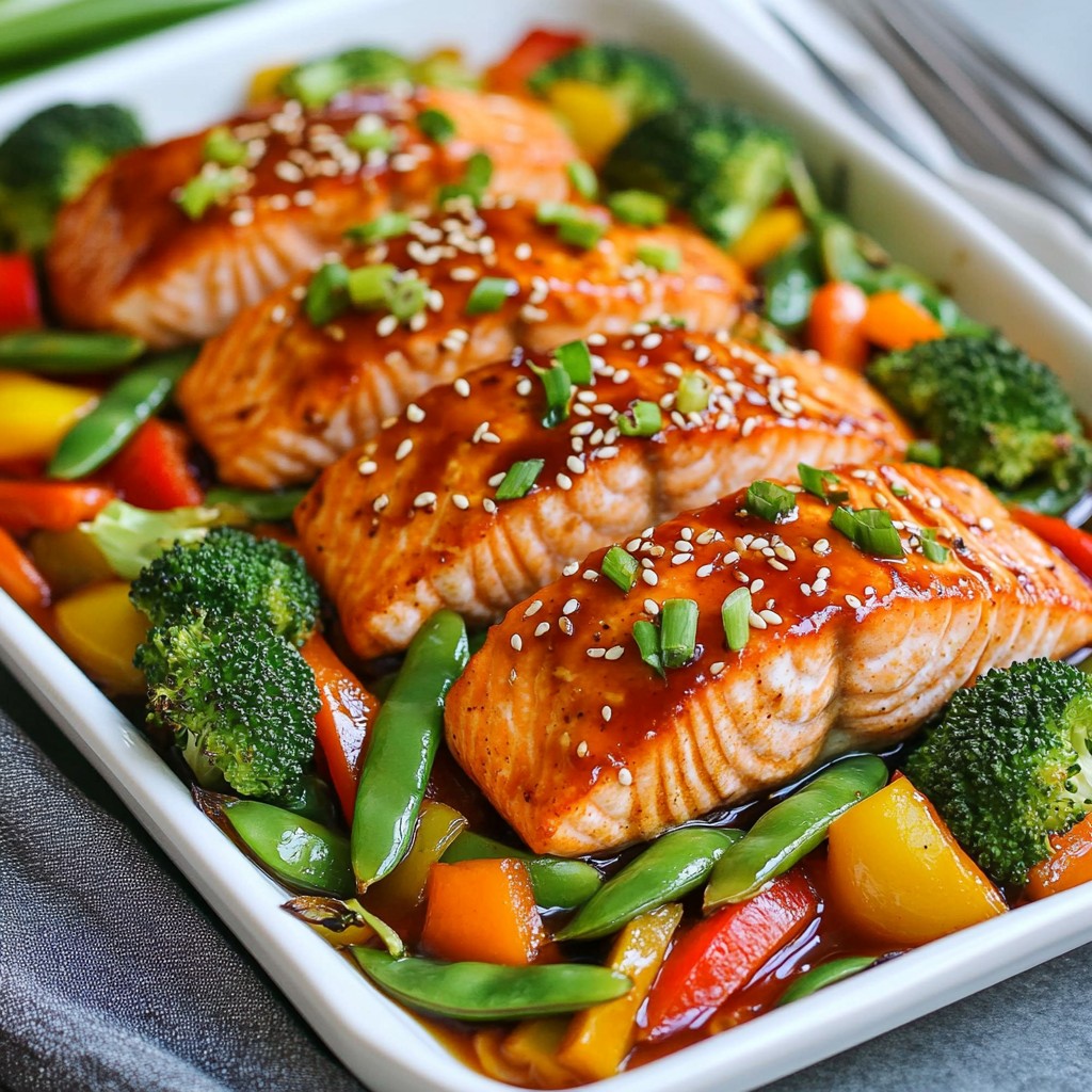 Sheet-Pan Teriyaki-Lachs Veggies Gesunde Mahlzeit