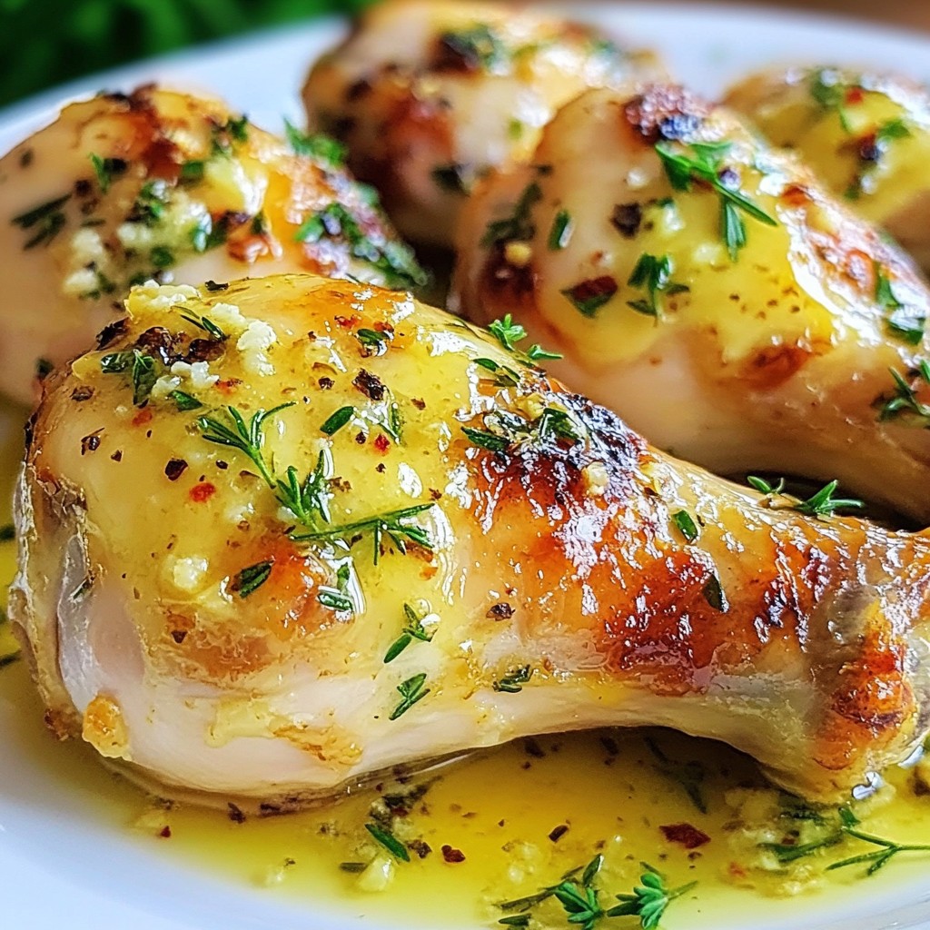 Savory keto Garlic Butter Chicken Drumsticks Rezept