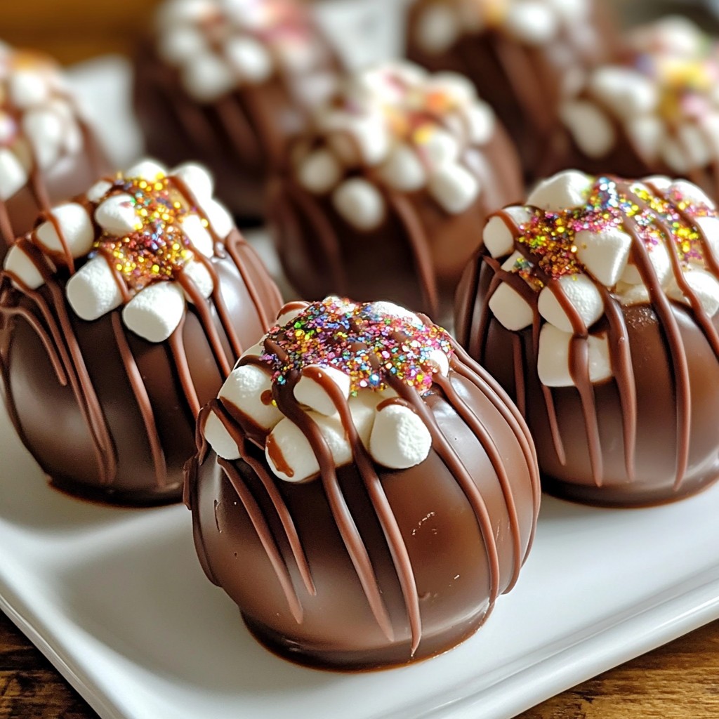 Heiße Schokoladenbomben Genussvolle selbstgemachte Idee