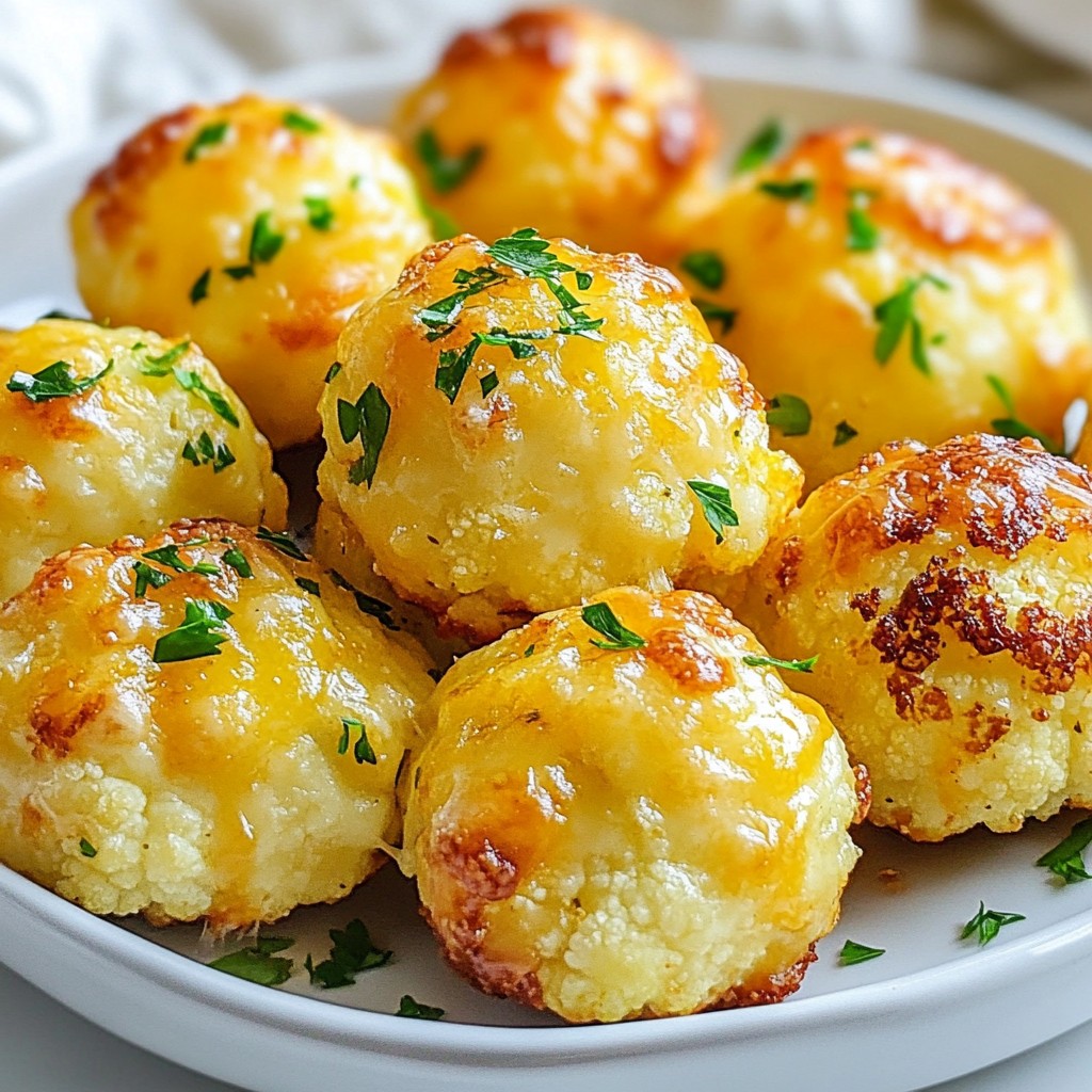 Cheesy Keto Cauliflower Bites Lecker und Einfach