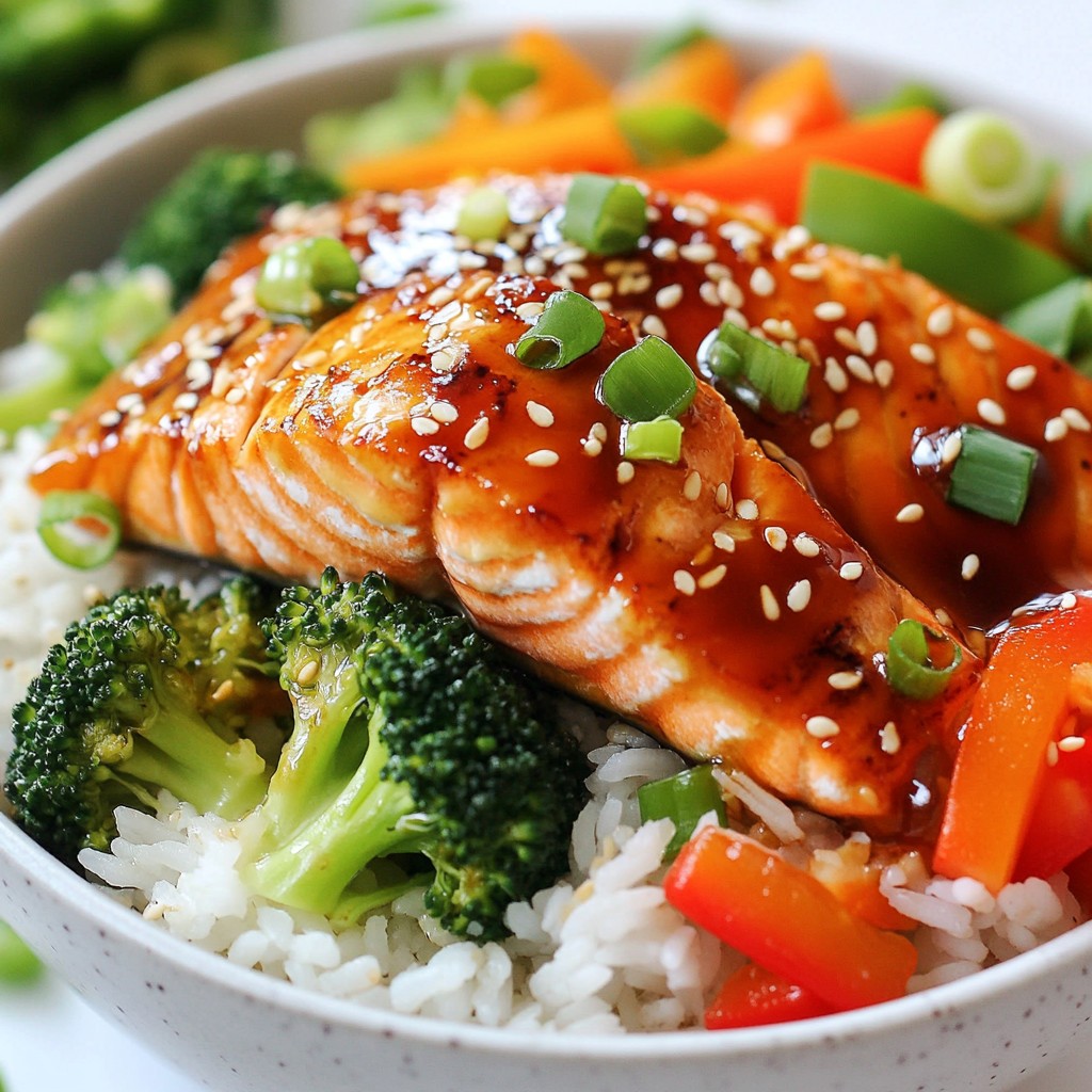 Teriyaki Salmon Rice Bowls Einfach und Köstlich Zubereiten