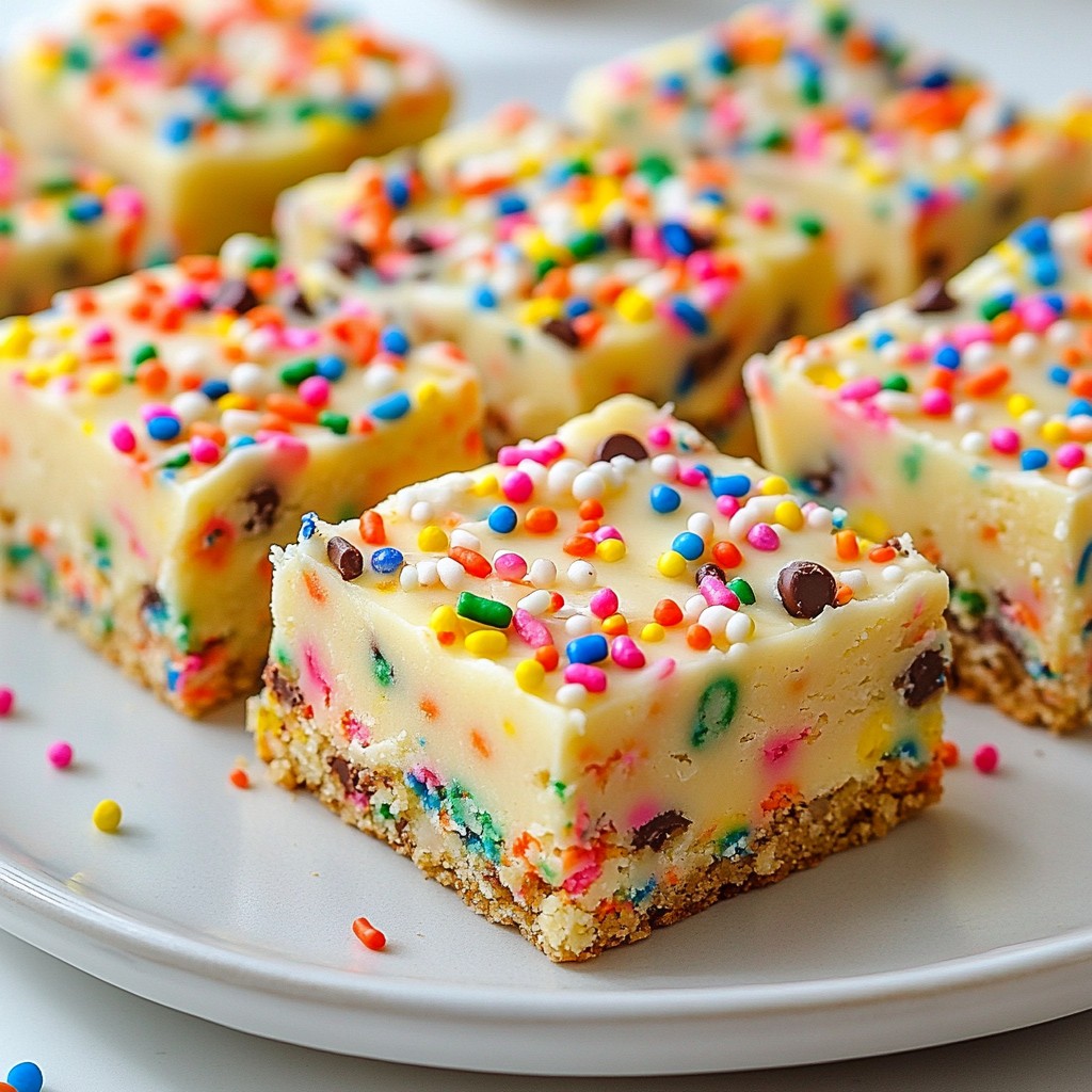 Funfetti Cookie Dough Bars Einfaches und leckeres Rezept