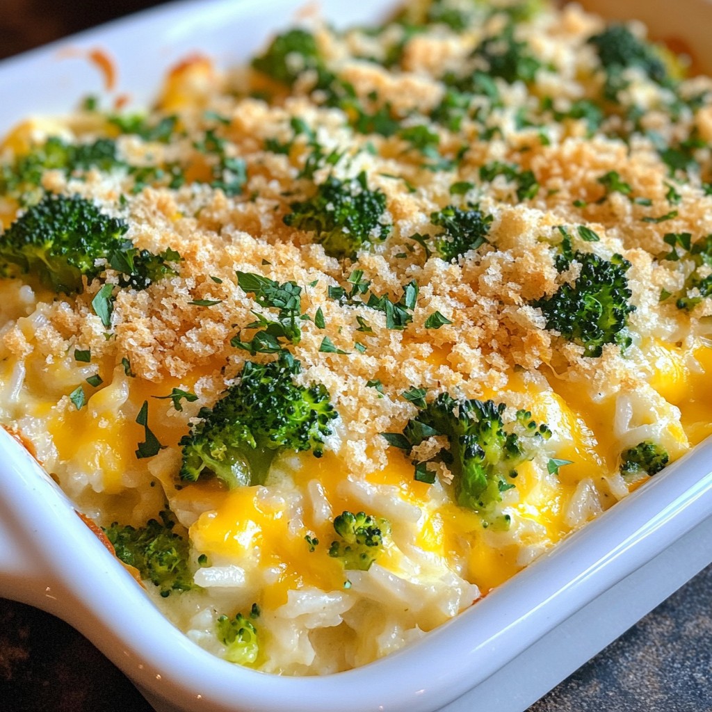Cheesy Broccoli Rice Casserole Einfach und Lecker
