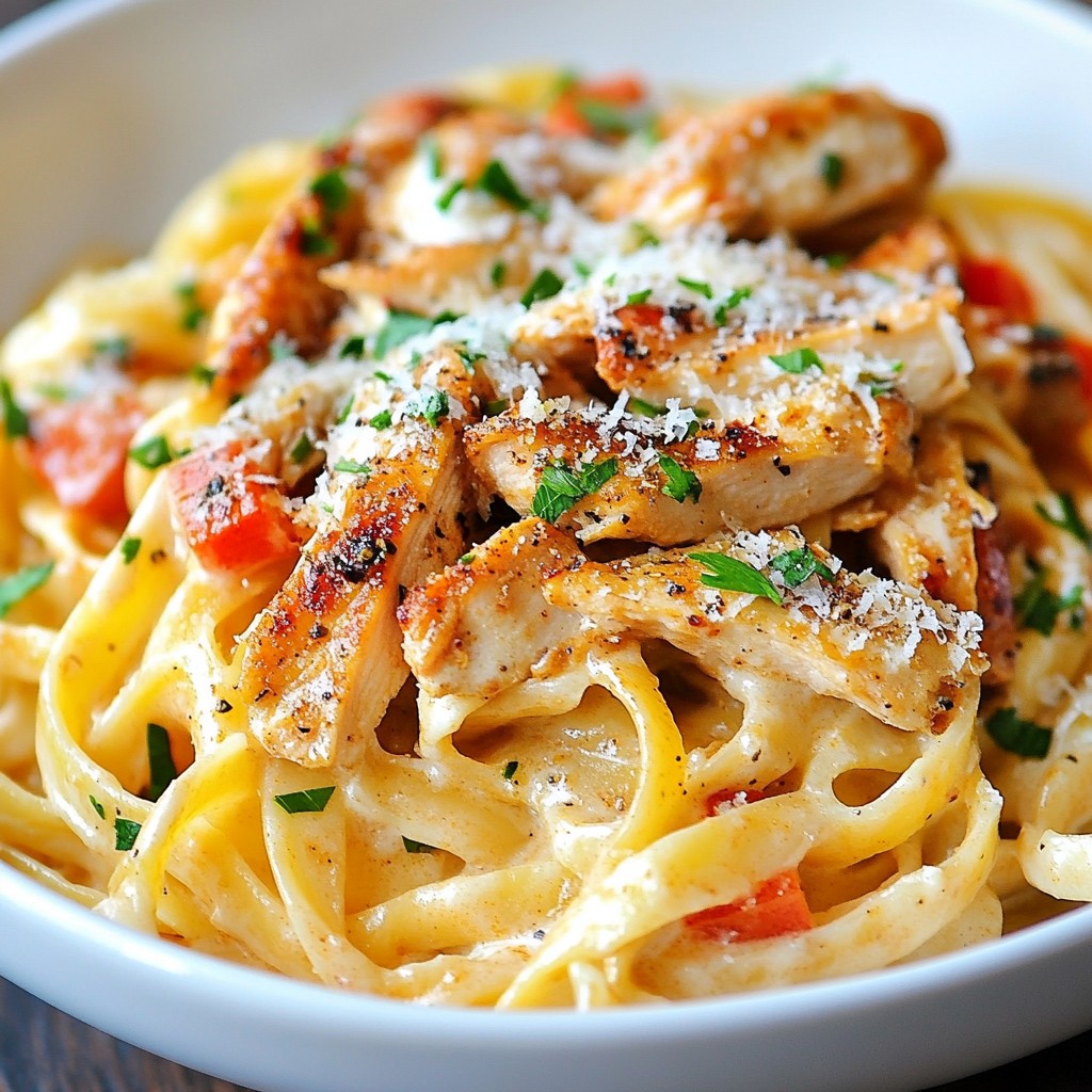 Cremige Cajun-Hühnchen-Pasta Schnell und Schmackhaft