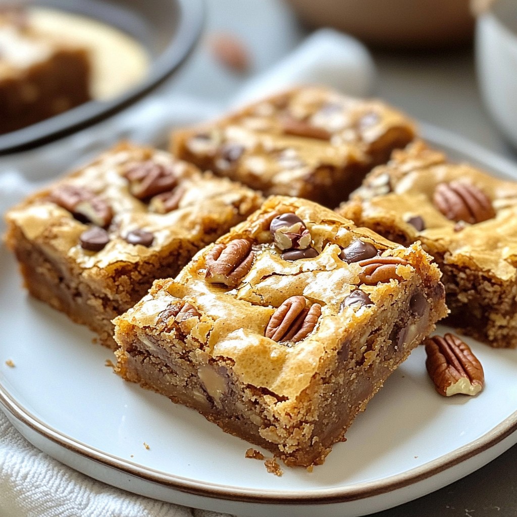 Braune Butter Pecan Blondies Einfaches Rezept entdecken