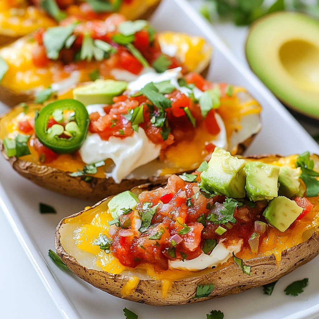 Loaded Nacho Potato Skins Genüsslicher Snack Spaß