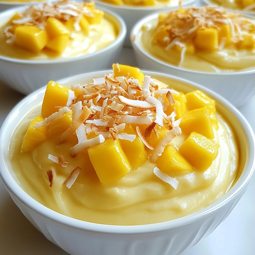 Creamy Low-Carb Mango Coconut Pudding Rezept Einfach