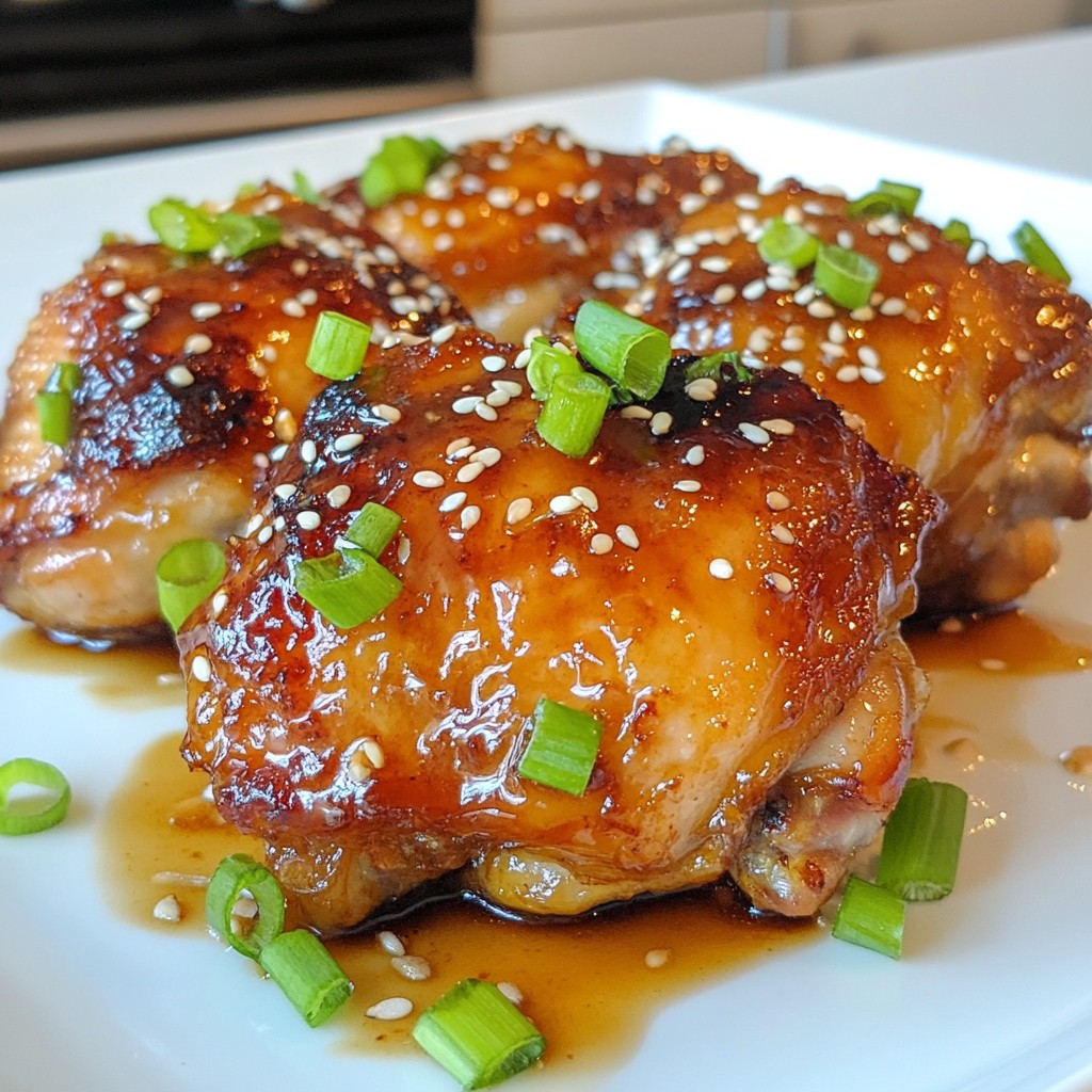 Baked Teriyaki Chicken Thighs Einfach und Lecker