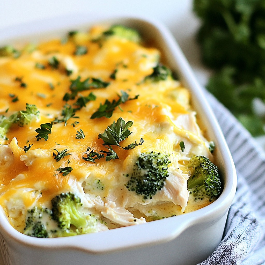 Einfacher Keto-Hühnchen-Brokkoli-Auflauf Boost
