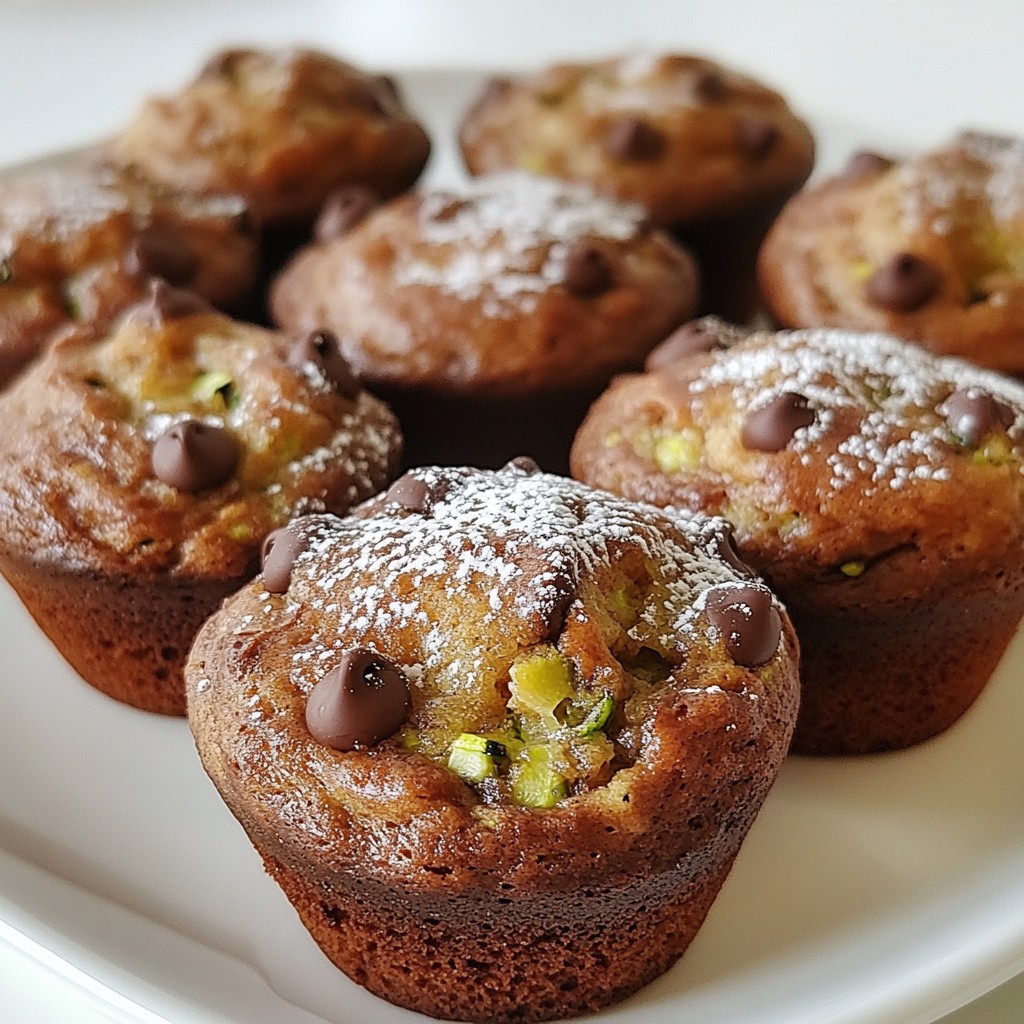 Schokoladenstückchen Zucchini Muffins Schmackhafte Rezept