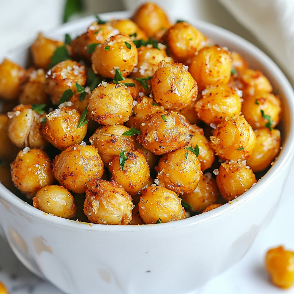 Knuspriger Air Fryer Chickpea Snack Crunch Genuss