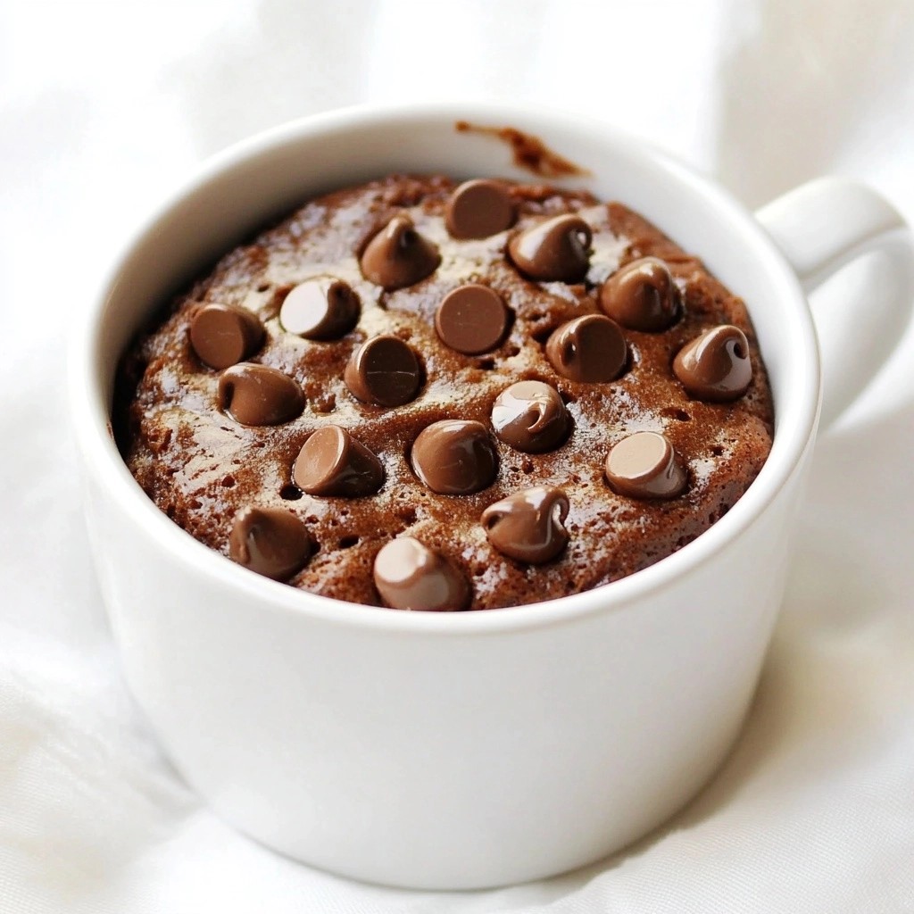 Gooey Sugar-Free Chocolate Chip Mug Cake Genuss Rezept