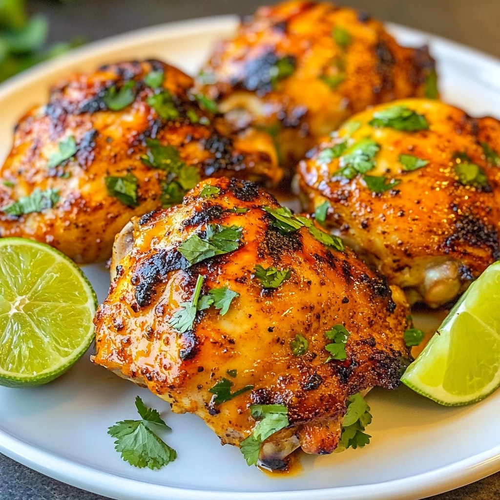 Spicy Keto Grilled Chicken Thighs Würziges Rezept