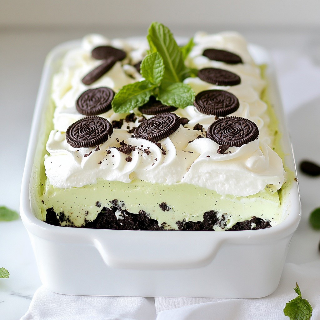 Minz Oreo Icebox Cake Einfaches und leckeres Rezept