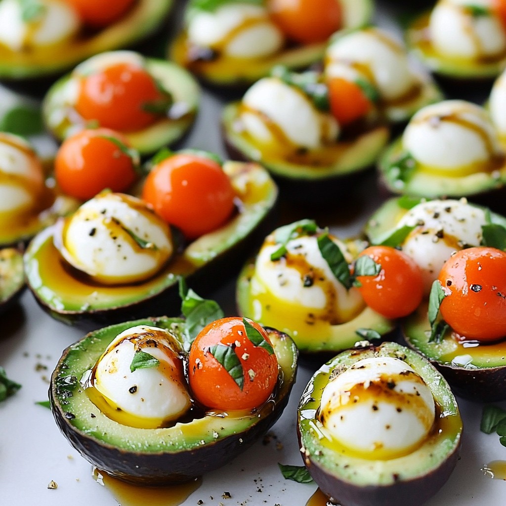Caprese Stuffed Avocados Frisch und Lecker Genießen