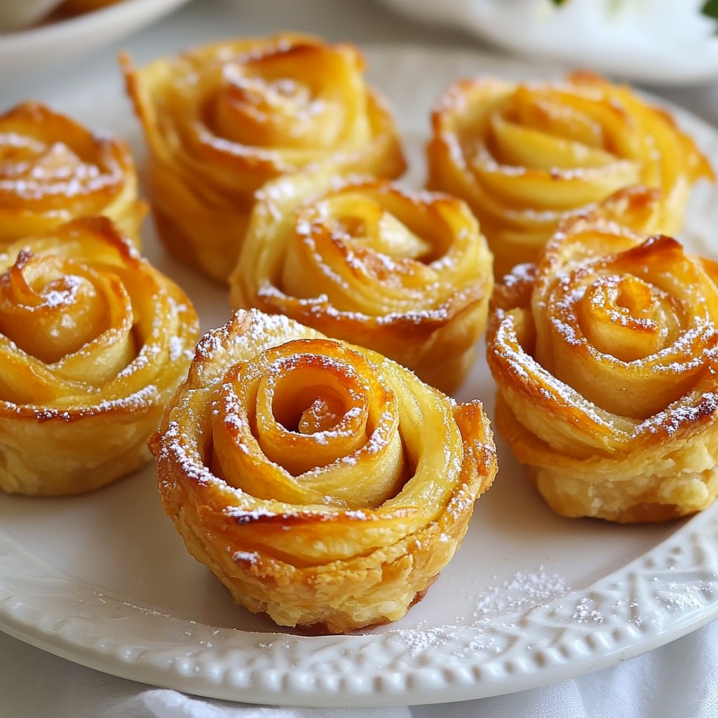 Mini Apple Pie Roses Köstlicher Genuss aus der Küche