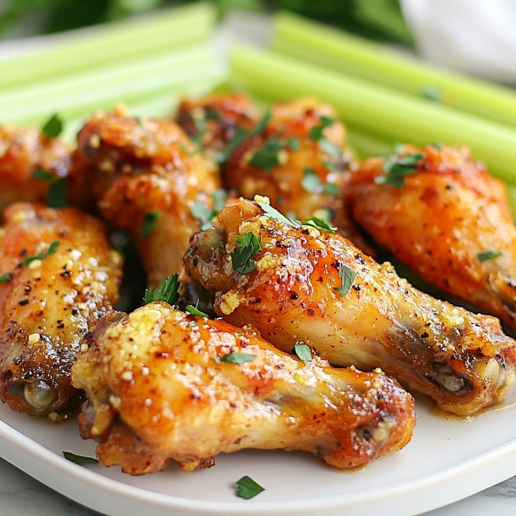 Knusprige Air Fryer Garlic Parmesan Wings Rezept