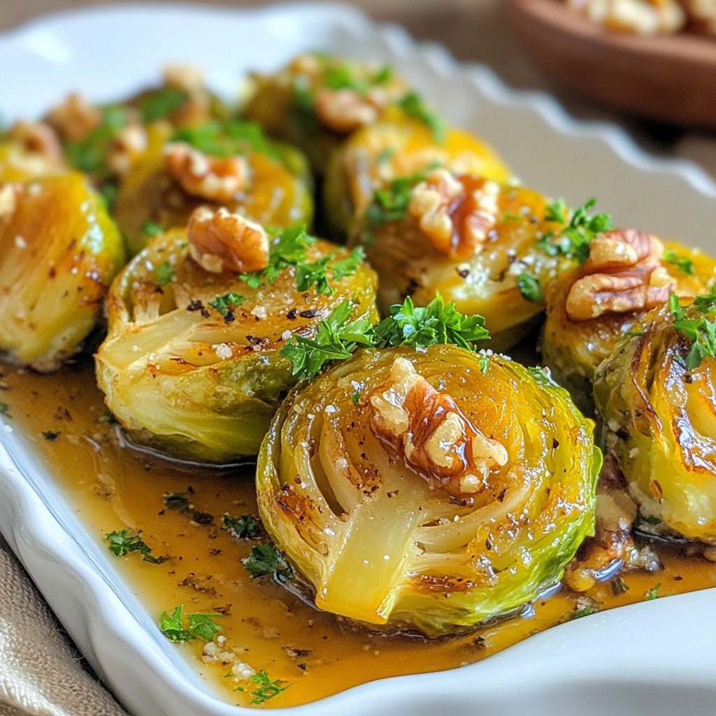 Maple Dijon Roasted Brussels Sprouts Einfach Zubereiten