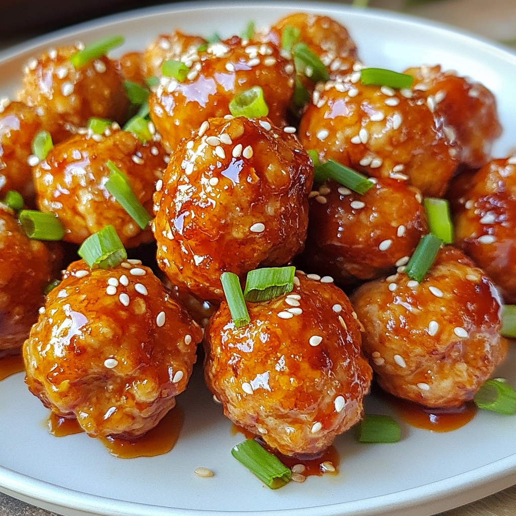 Sriracha Honey Chicken Meatballs Einfaches Rezept