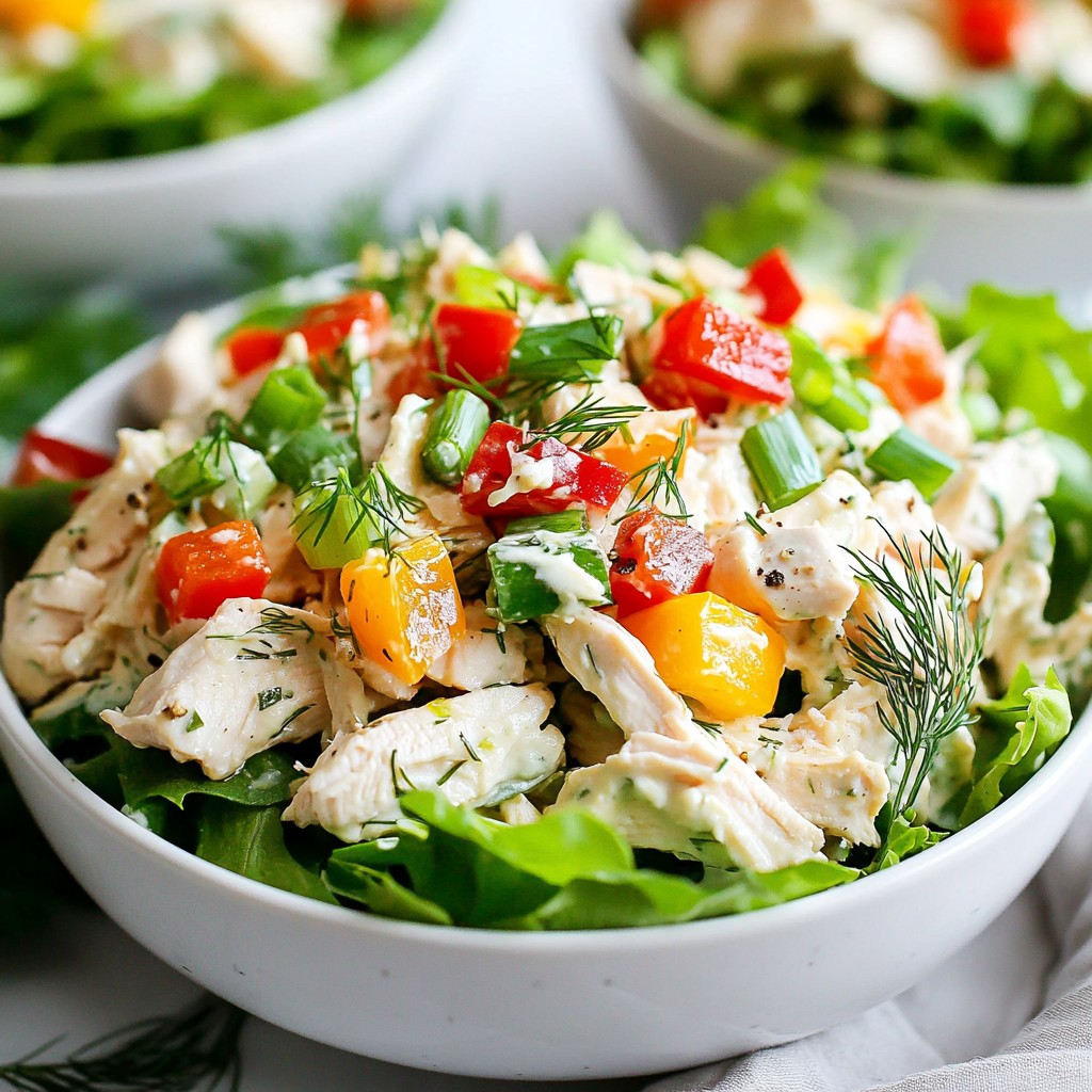 Cremige Keto Hähnchensalat-Schalen voller Geschmack