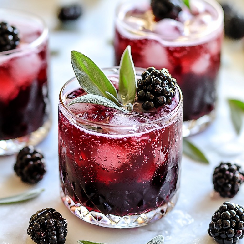 Schwarzbeer-Salbei-Spritzer Erfrischend und Aromatisch