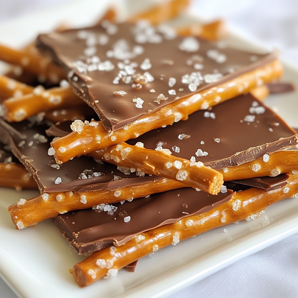 Salziges Karamell-Brezel-Bark Perfektes Rezept