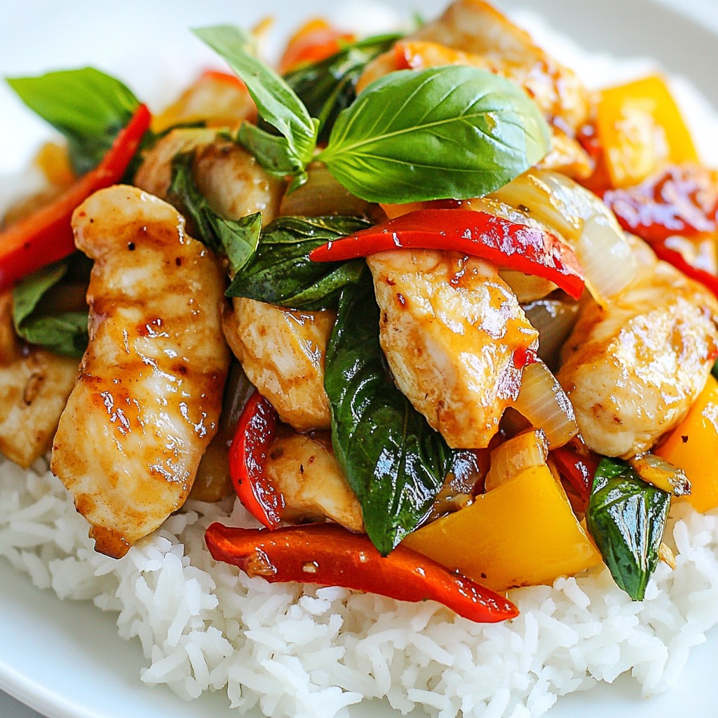 Thai Basil Chicken Stir Fry Schnelles und Schmackhaftes Gericht