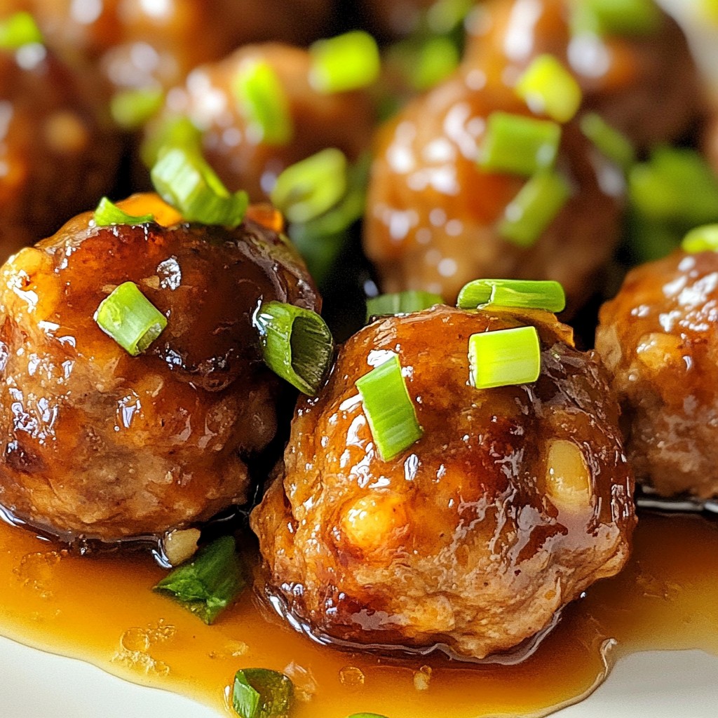 Sticky Honey Garlic Meatballs Einfaches Rezept genießen
